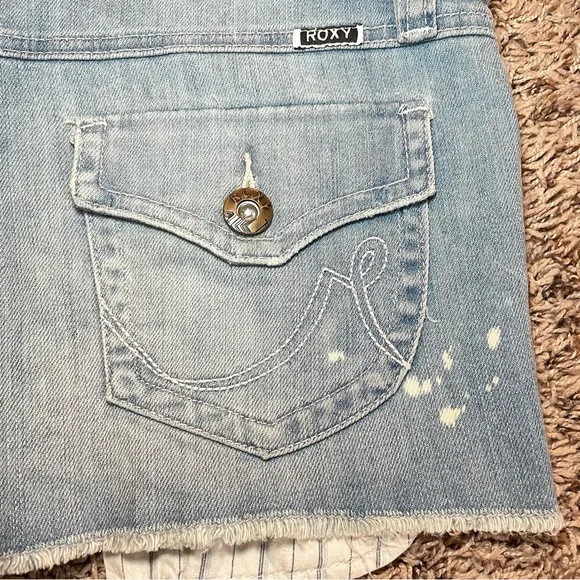 Y2K Roxy Low Rise jeans shorts size 9 - Picture 4 of 9
